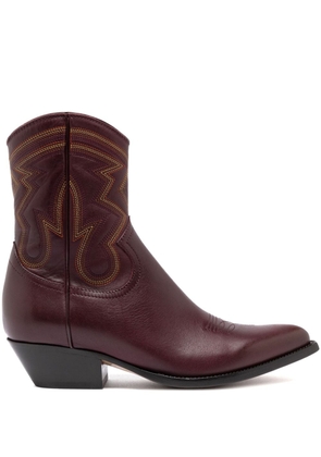 Buttero Flee Western-style leather boots - Red