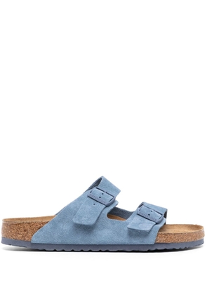 Birkenstock buckled open toe suede slippers - Blue