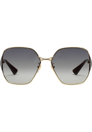 Gucci Eyewear oversized-frame sunglasses - Gold