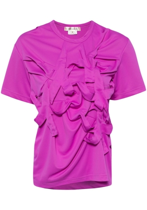 Comme Des Garçons appliqué-detail T-shirt - Purple