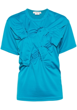 Comme Des Garçons ruched-detail T-shirt - Blue