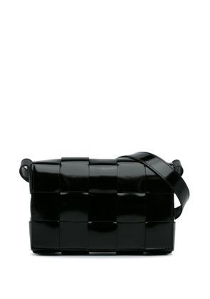 Bottega Veneta Pre-Owned 2012-2023 Intrecciato Patent Cassette crossbody bag - Black