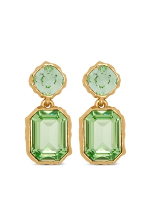 Oscar de la Renta Classic crystal-embellished drop earrings - Green