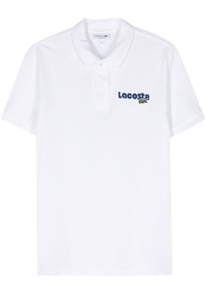 Lacoste logo-print piqué polo shirt - White