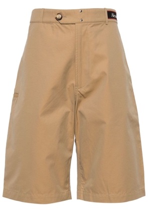 Alexander McQueen logo-appliqué cotton chino shorts - Brown
