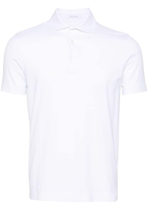Cruciani spread-collar polo shirt - White
