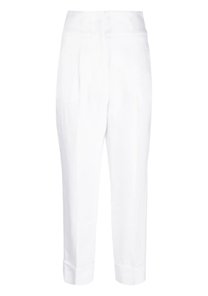 Peserico high-waisted tailored trousers - White
