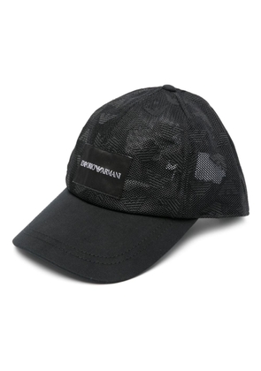 Emporio Armani logo-embroidered baseball cap - Black