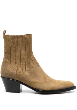 Buttero 55mm suede ankle boots - Brown