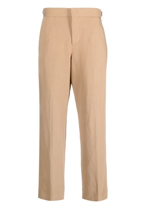 PT Torino straight-leg linen-cotton blend trousers - Neutrals