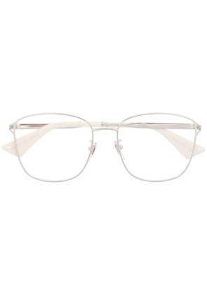 Gucci Eyewear oversized frame glasses - Silver