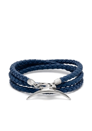Shaun Leane recycled sterling silver and leather Quill bracelet - Blue