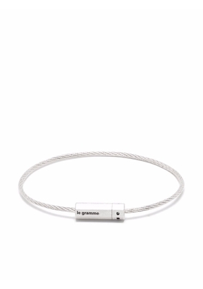 Le Gramme 7g brushed Octagon cable bracelet - Silver