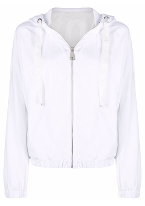 Khrisjoy zip-up drawstring hoodie - White