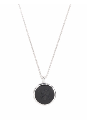 Tom Wood Eros onyx pendant necklace - Silver