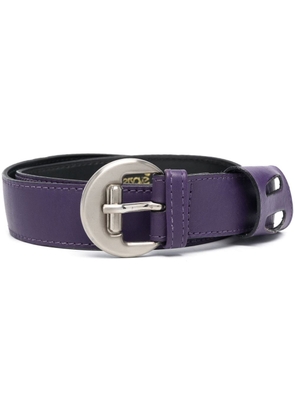 Versace Pre-Owned 1970s leather buckle belt - Purple