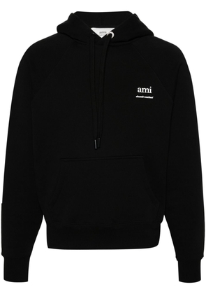 AMI Paris Ami de Coeur logo-print hoodie - Black