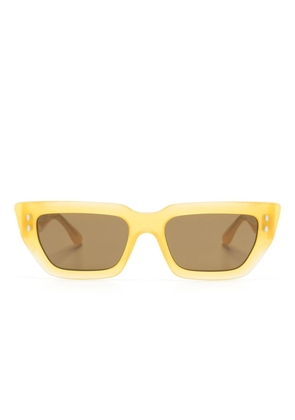 Isabel Marant Eyewear translucent geometric-frame sunglasses - Yellow