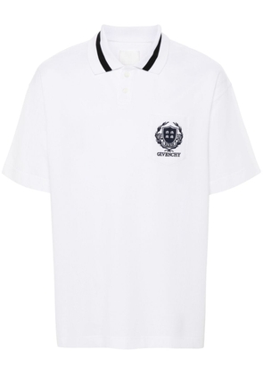 Givenchy Crest cotton polo shirt - White