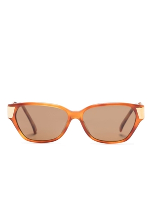 Gianfranco Ferré Pre-Owned logo-plaque tortoiseshell-effect sunglasses - Brown