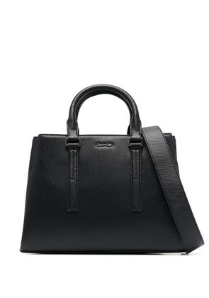 Calvin Klein raised-logo detail tote bag - Black