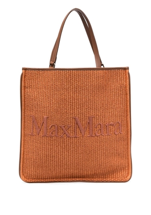 Max Mara Easybag raffia tote bag - Orange