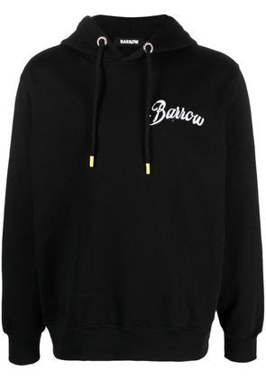 BARROW logo-print jersey cotton hoodie - Black
