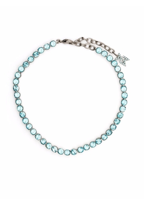 Amina Muaddi crystal-embellished tennis bracelet - Silver