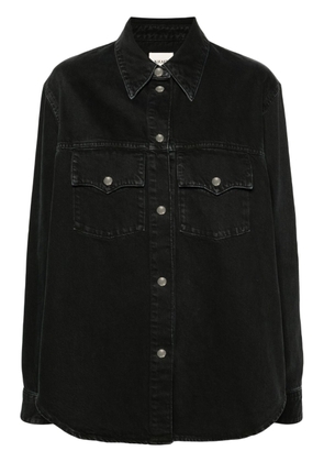 KHAITE Jinn long-sleeved denim shirt - Black