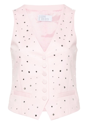 Giuseppe Di Morabito mirror-embellished waistcoat - Pink