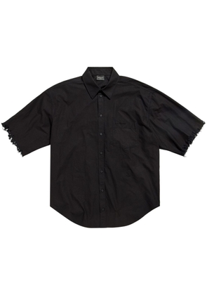 Balenciaga distressed cotton shirt - Black