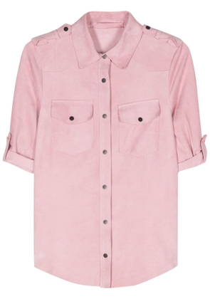 Salvatore Santoro suede shirt jacket - Pink