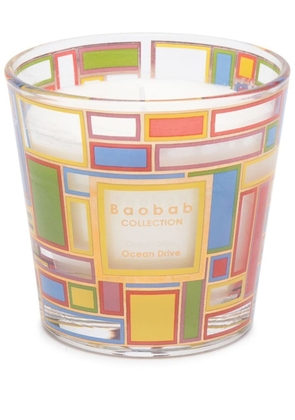 Baobab Collection Ocean Drive geometric-print candle - White