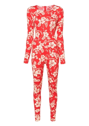 Marine Serre Regenerated floral-print catsuit - Red