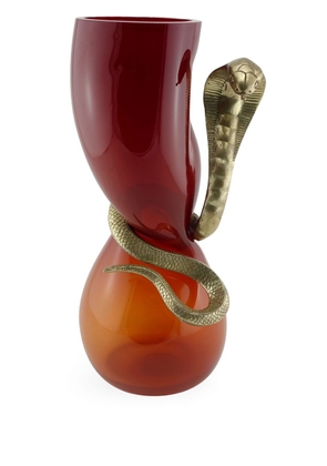 Vanessa Mitrani Cobra glass vase (400mm) - Red