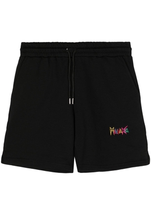 Mauna Kea logo-embroidered cotton track shorts - Black