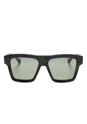 Gucci Eyewear rectangle-frame tinted sunglasses - Green
