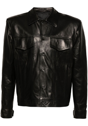 Salvatore Santoro classic-collar leather jacket - Black