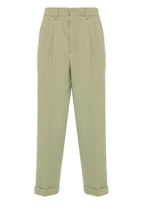 AMI Paris pleat-detail tailored trousers - Green