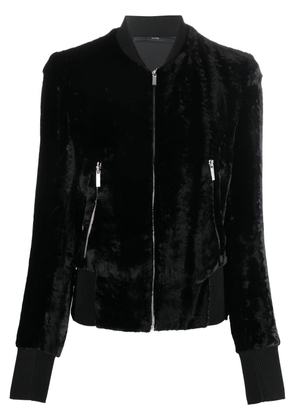 SAPIO velvet bomber jacket - Black