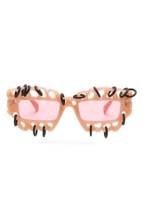 Kuboraum Mask X6 sculpted-frame sunglasses - Pink
