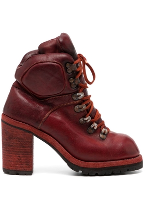 Guidi R19AV 100mm lace-up boots - Red
