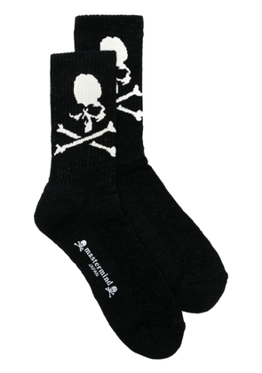 Mastermind Japan logo-intarsia socks - Black