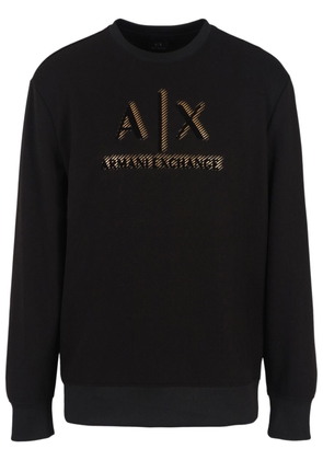 Armani Exchange logo-print long-sleeve T-shirt - Black