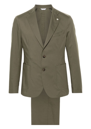 Manuel Ritz brooch-detail single-breasted suit - Green