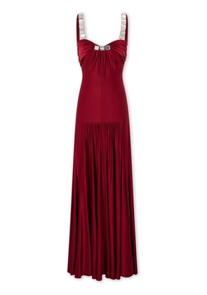 Rabanne mirror-embellished maxi dress - Red