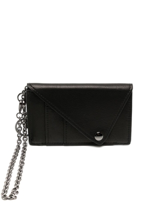 Yohji Yamamoto chain-strap leather wallet - Black