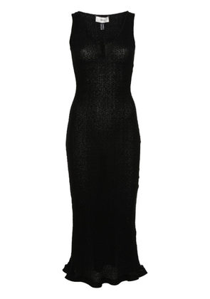 NISSA textured sleeveless maxi dress - Black