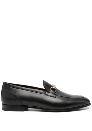 Scarosso buckle-detail leather loafers - Black