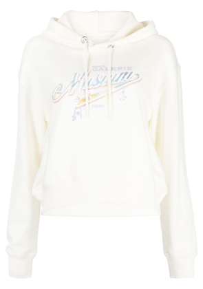 Musium Div. graphic-print cotton hoodie - Neutrals